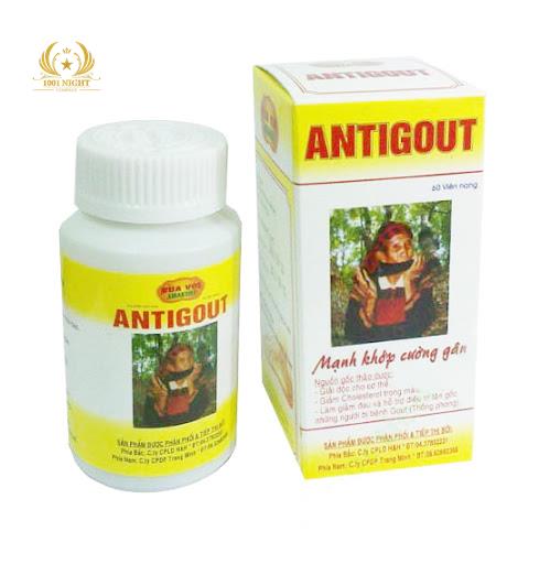 ANTIGOUT - ПРЕПАРАТ ДЛЯ ЛЕЧЕНИЯ ПОДАГРЫ, АРТРИТОВ И СНИЖЕНИЯ ХОЛЕСТЕРИНА (60 КАПСУЛ, ВЬЕТНАМ)