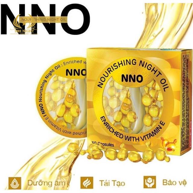 DẦU ĐÊM DƯỠNG NNO - DẦU JOJOBA VỚI VITAMIN E CAPSULES, 30 CAPSULES. NƯỚC THÁI LAN.